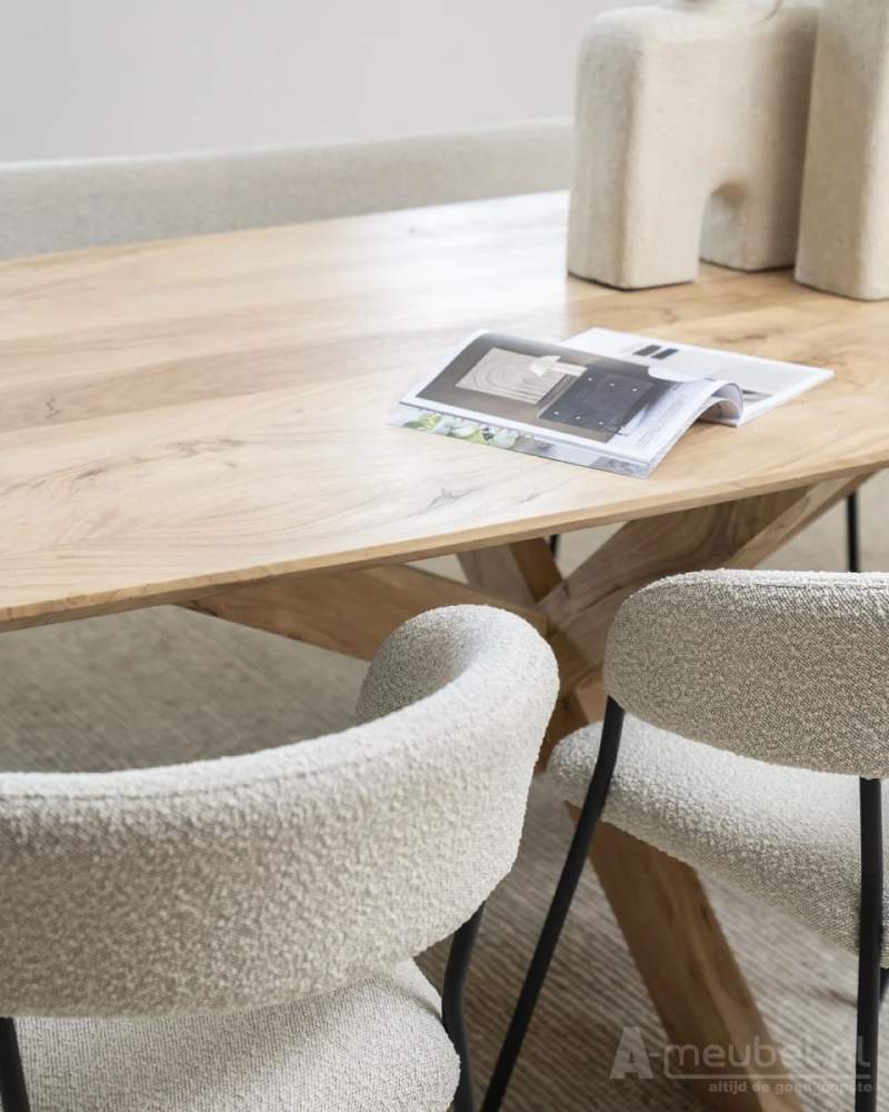 Eettafels Nikki - 280cm - Naturel - 96141