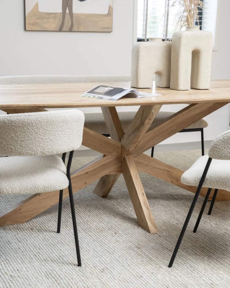 Eettafels Nikki - 280cm - Naturel - 96141