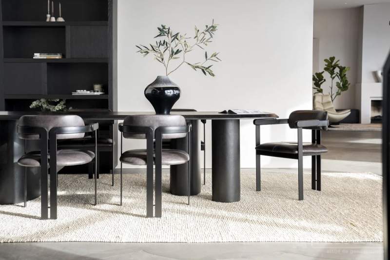 Eettafels Walter - 300x120x76cm - Zwart - 95981