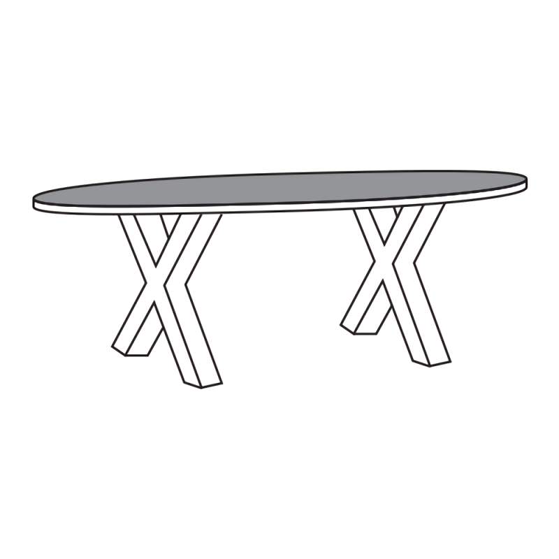 Eettafel TOV-X Alphen Oranje Teakhout