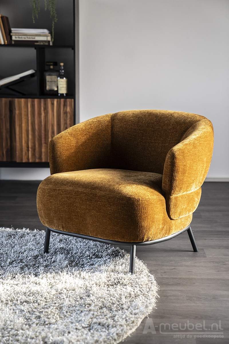 Fauteuil David -Mosterd Safari - 95898