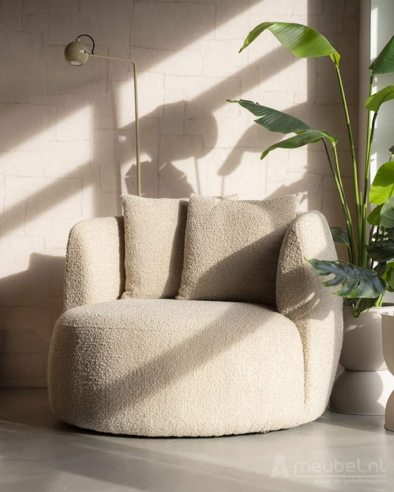 Fauteuil Louis met kussen - Zand Spark - 95801 