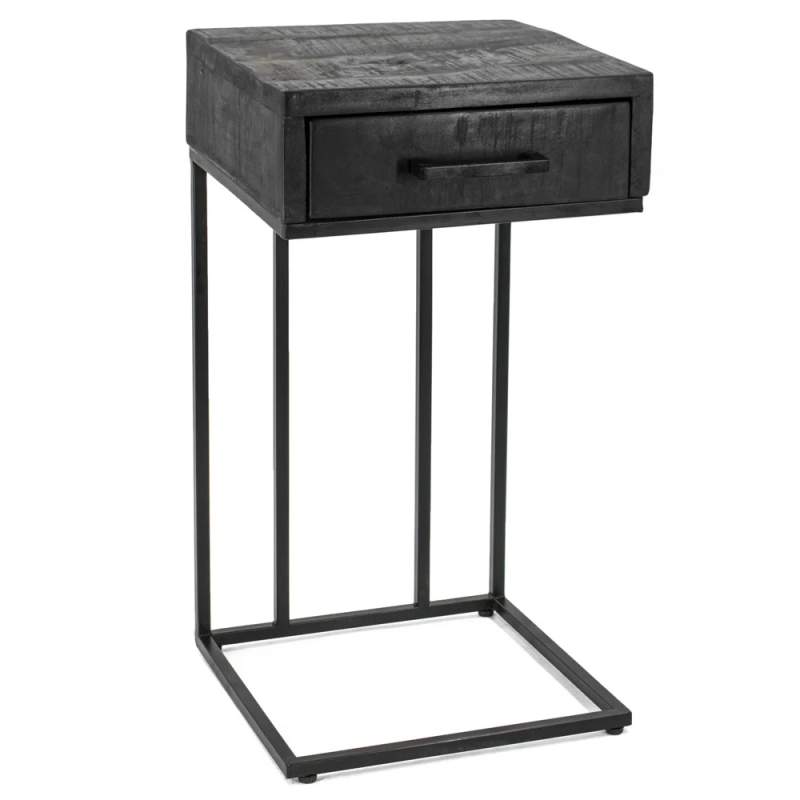 OUTLET EINDHOVEN! - Bijzettafel mango met lade - 2x