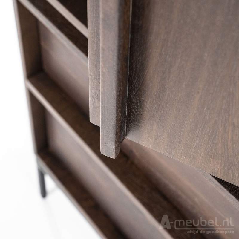 Kabinet Jimmy 2-deurs 2-laden - Bruin - 95867