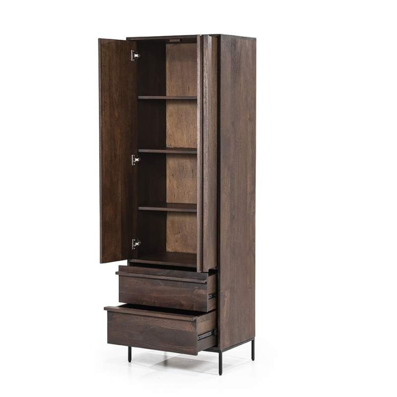 Kabinet Jimmy 2-deurs 2-laden - Bruin - 95867