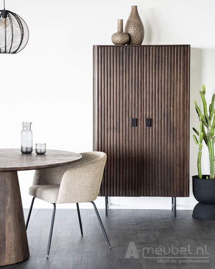 Kabinet Remi 2-deurs. - Bruin - 95666