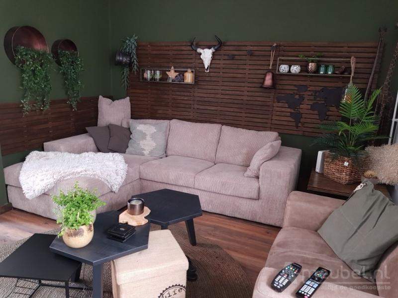 Loungebank Lelystad in Sztruks 1 bij A-Meubel