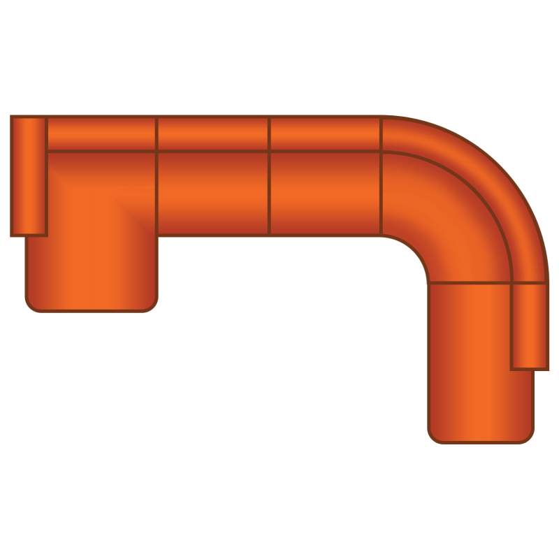 Nijmegen Longchair Rond + 2 Zits + Ottomaan Rond Groot - MAGAZIJN OPRUIMING - Rhythm 102 Ecru