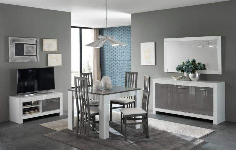 Moderne woonkamer set met wit/marmer meubels