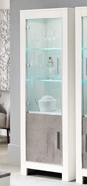 Kolomkast Glas Marknesse Wit/Marmer