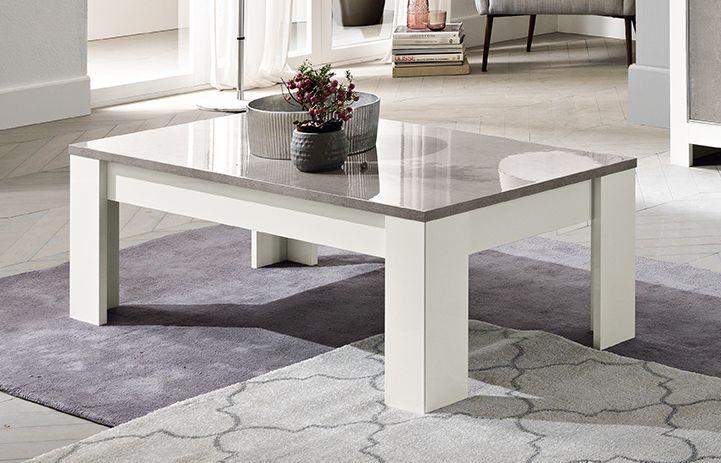 Marknesse Salontafel 126x67cm Wit/Marmer