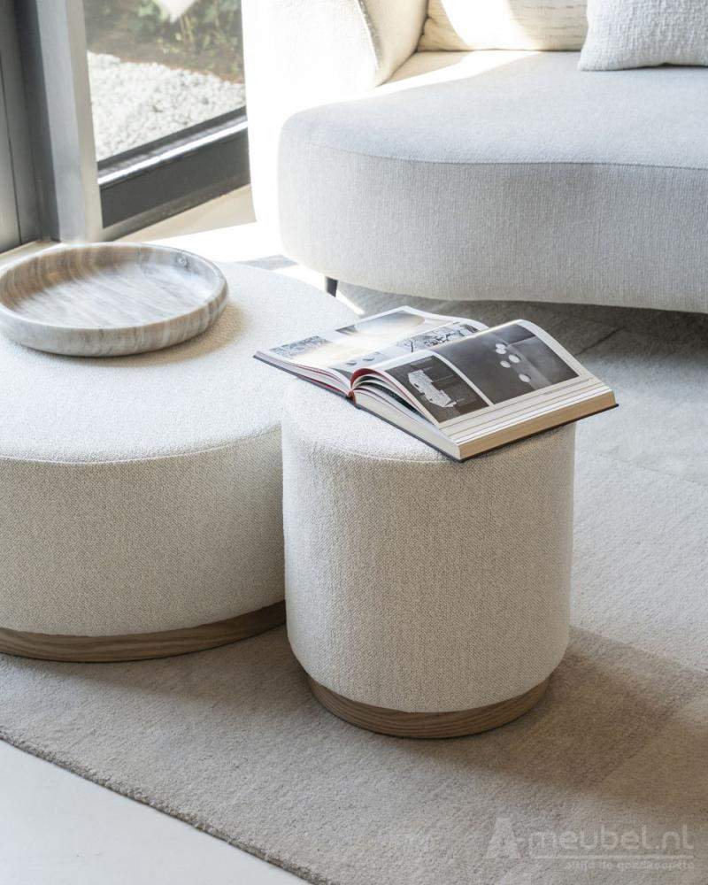 Poef Avah Small - Beige Mantz - 96299