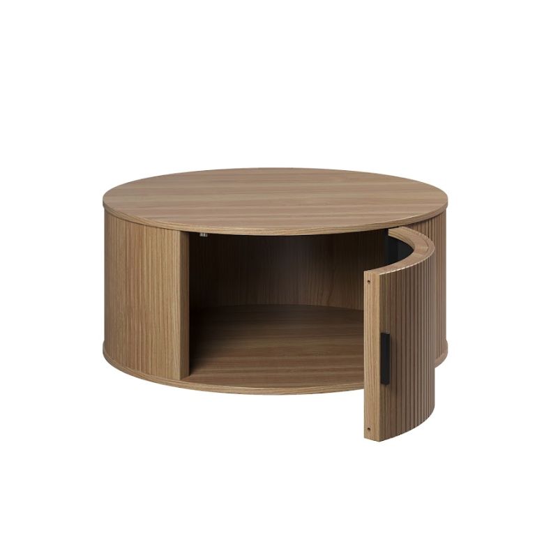 Salontafel rond met deur Rijssen - MAGAZIJN OPRUIMING - Eikenkleur - foto 2