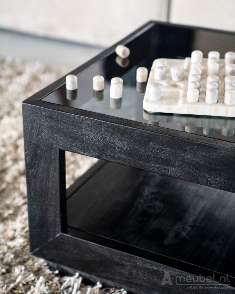 Salontafel Liam - 60x60x40cm - Zwart - 95782