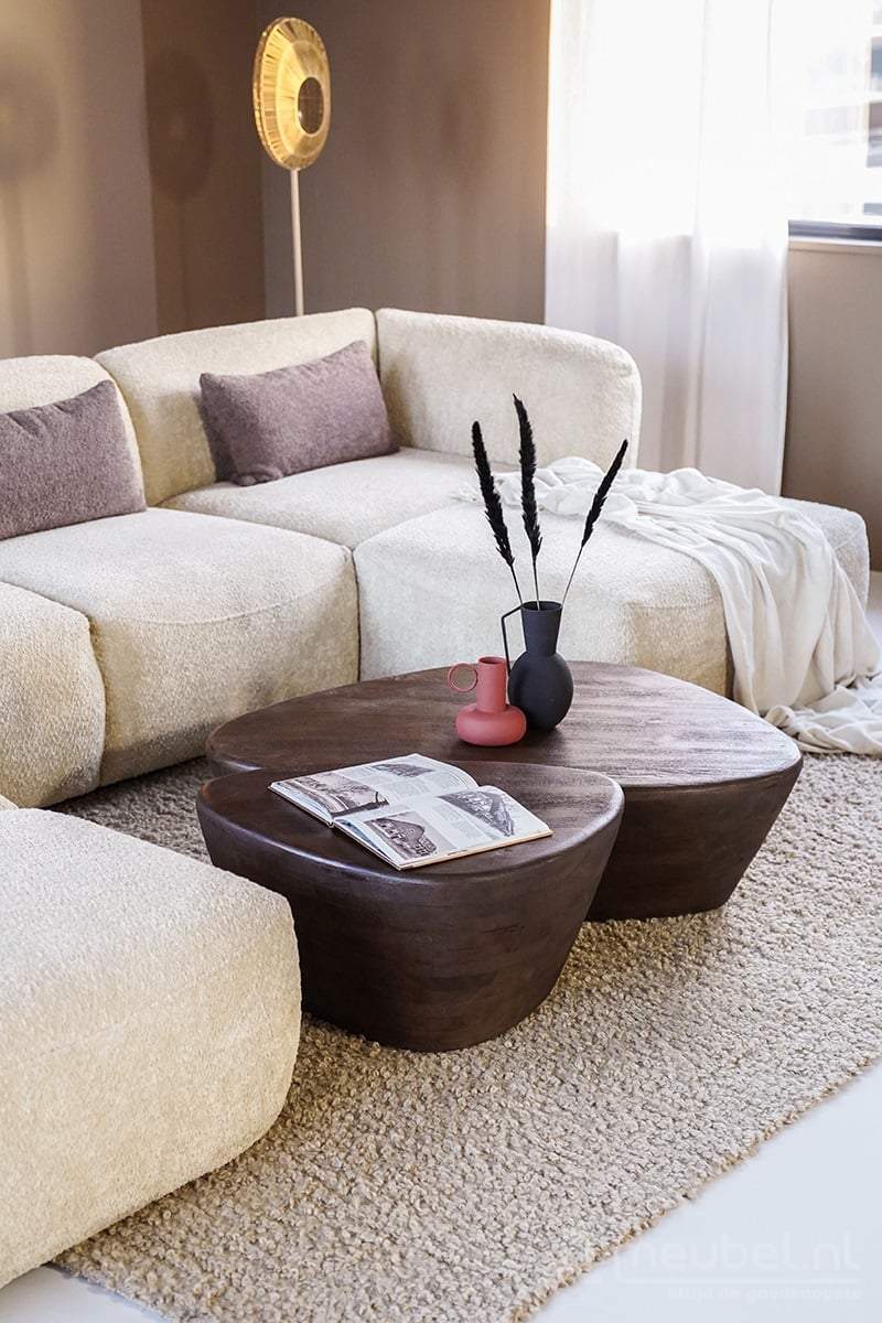 Salontafels Mila - 70x53x35cm - Bruin - 95812