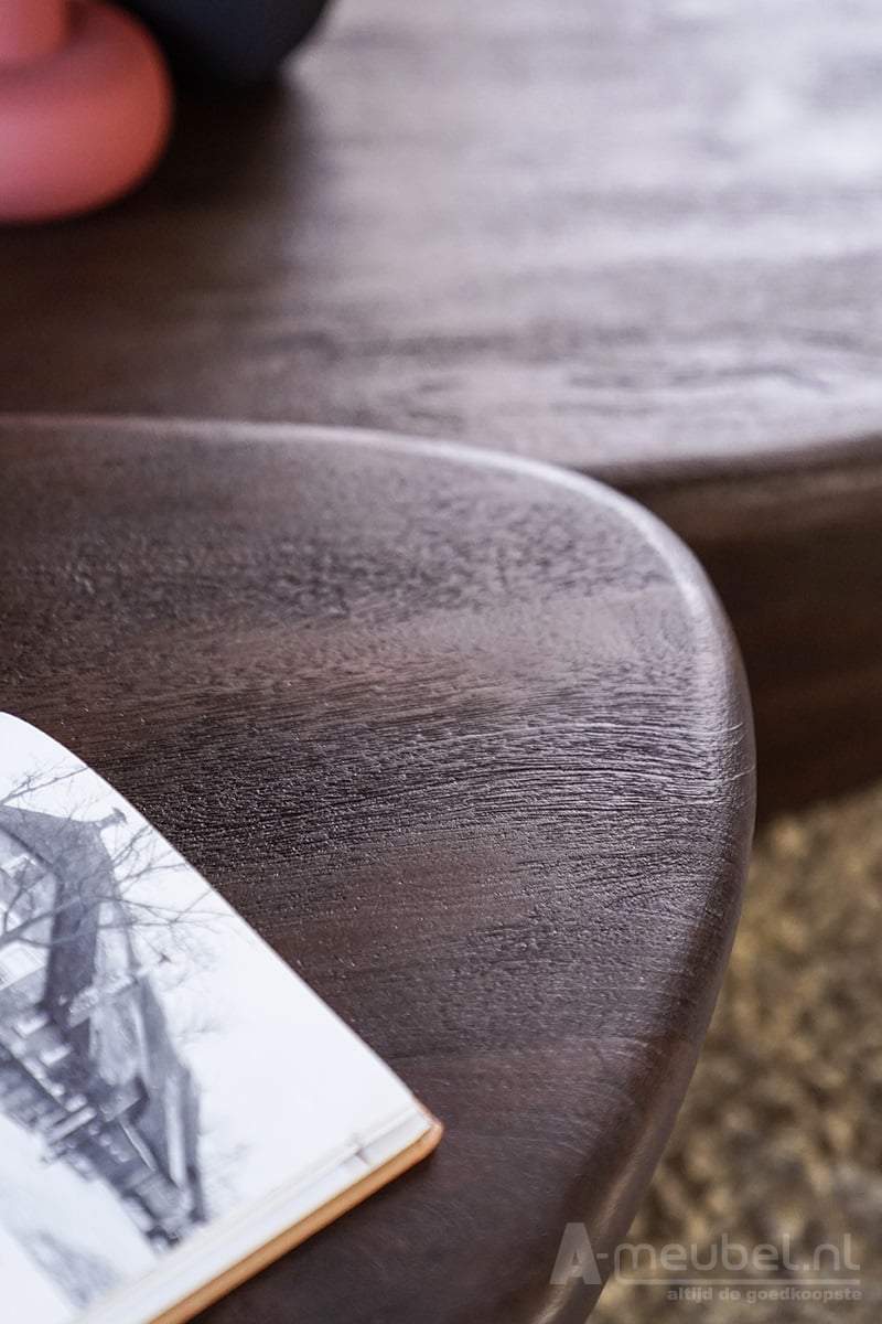 Salontafels Mila - 70x53x35cm - Bruin - 95812