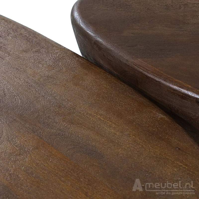 Salontafels Mila - 70x53x35cm - Bruin - 95812