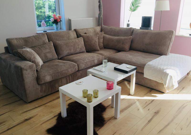 Hoekbank Terheijden in Sztruks bij A-Meubel