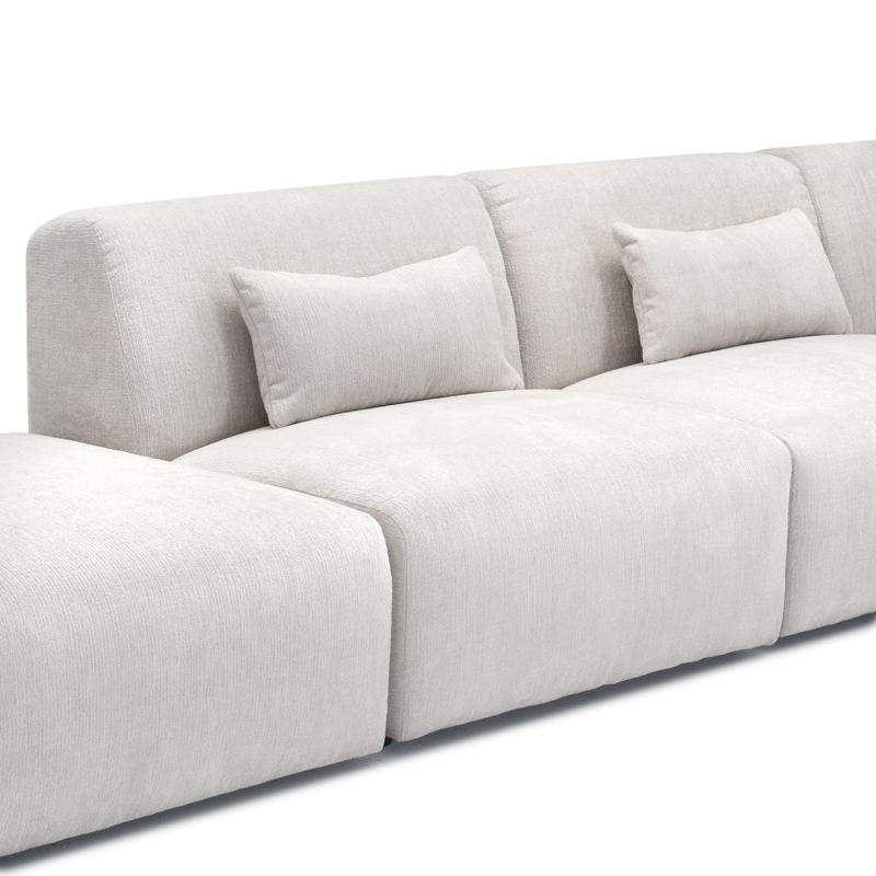 Veenendaal Longchair + 1 zit + Gestoffeerde Tafel + 1 zit + Ottomaan