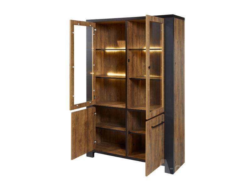 Vitrinekast Saasveld - MAGAZIJN OPRUIMING - Denver Eiken Houtlook