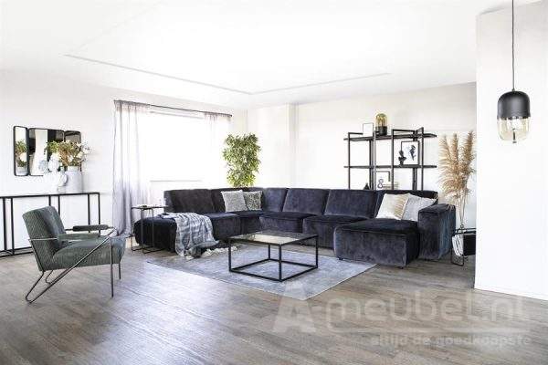 Wandkast Eddy hoog - 160cm - Zwart - 23413