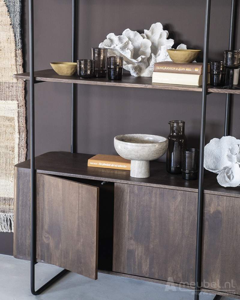 Wandkast James 4-deurs - Bruin - 95863