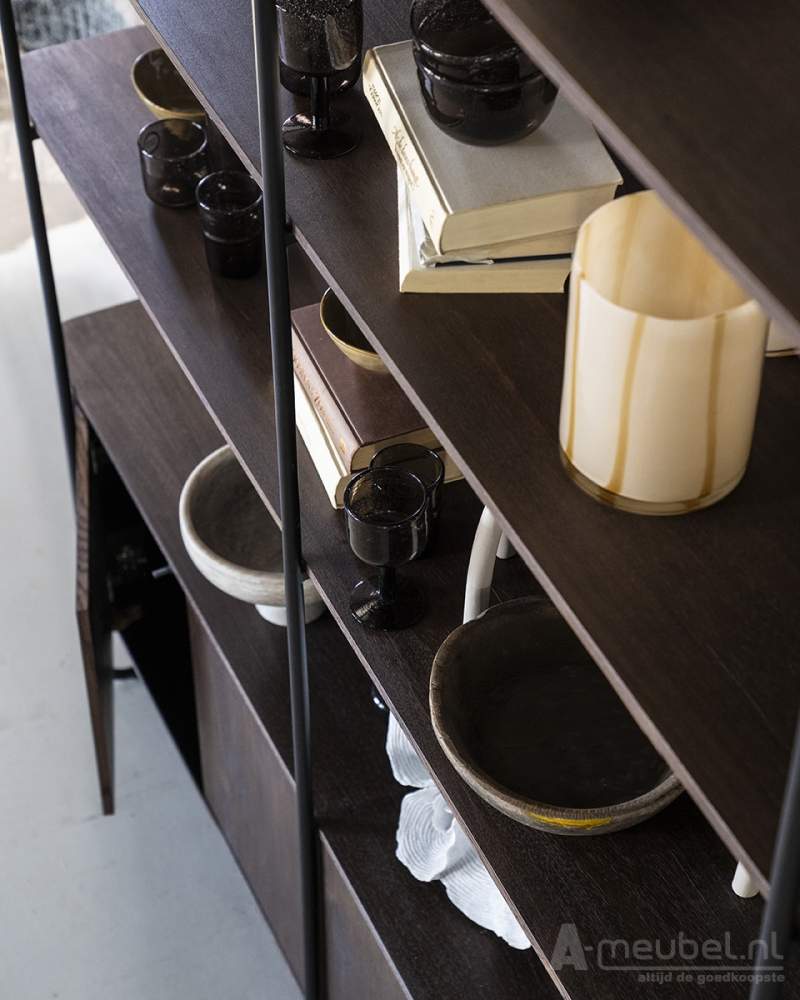 Wandkast James 4-deurs - Bruin - 95863