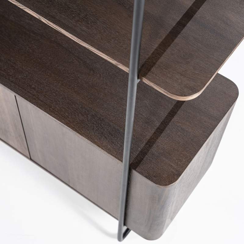 Wandkast James 4-deurs - Bruin - 95863