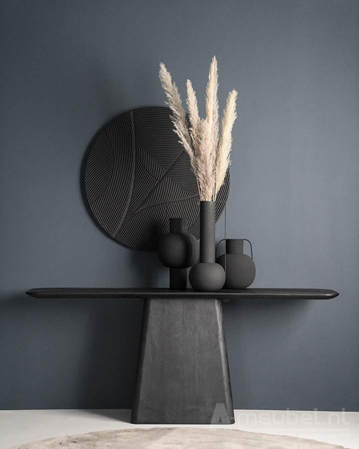 Wandtafel Aron - Zwart - 95768