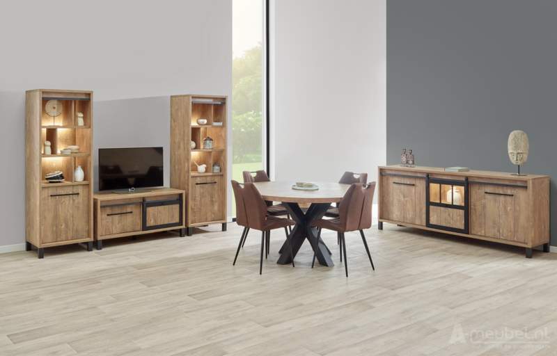 Woonkamerset Alphen Oranje Teakhout