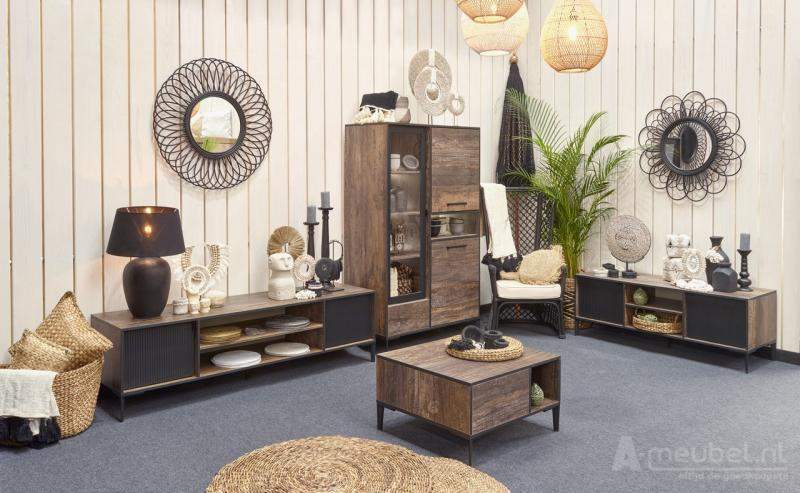 Woonkamerset Pieterburen Donker Hout