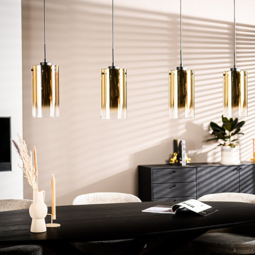 Hanglamp 4 lichts Goud 120cm – foto 2 – A-meubel