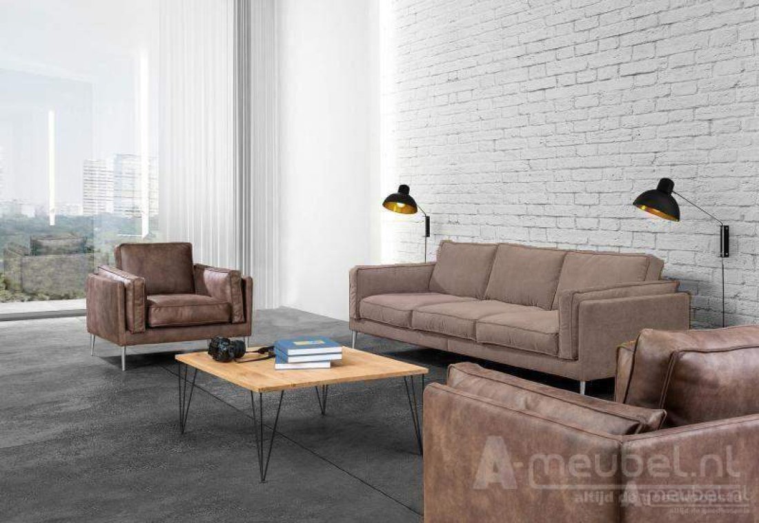 Alverna Bankstel Taupe – A-meubel