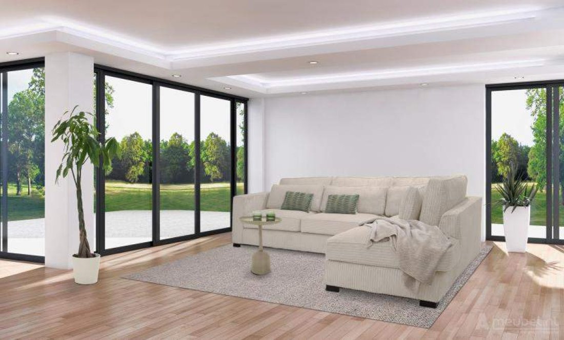 Almere Ottomaan Creme – A-meubel