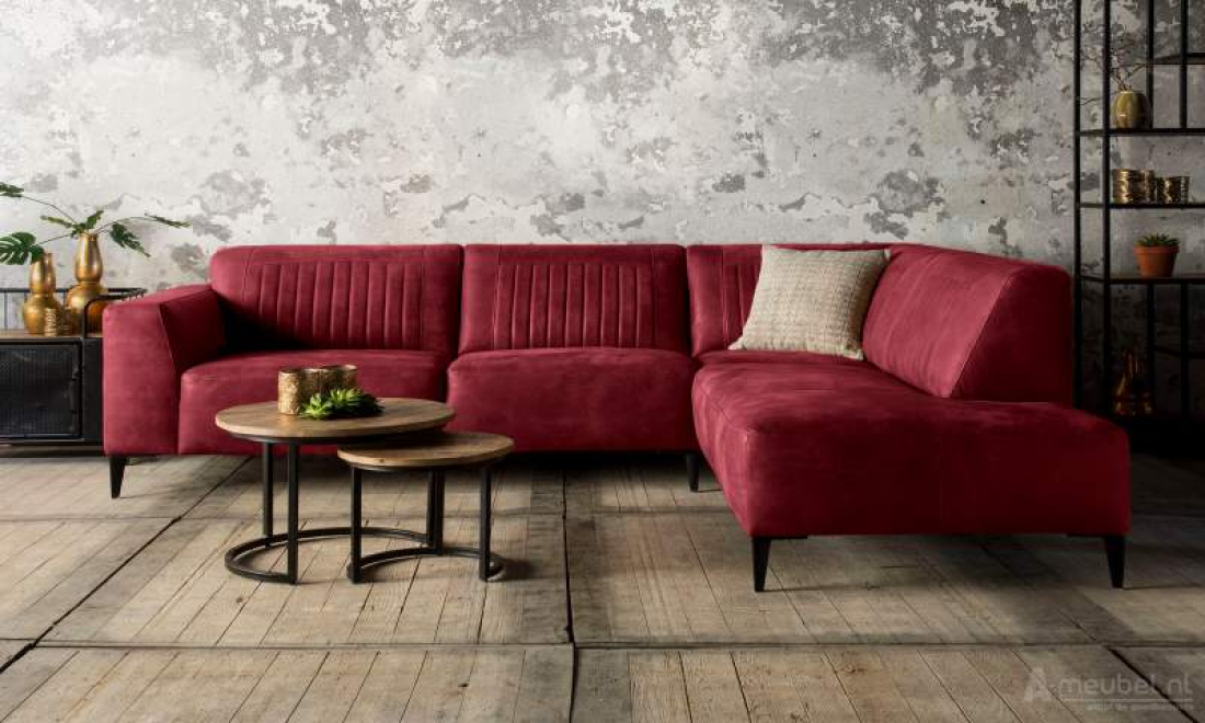Aspen Hoekbank Rood – A-meubel