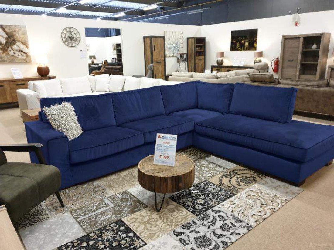 Hoekbank Follega Blauw – A-meubel