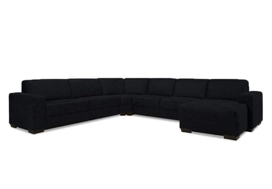 Malden Hoekbank Zwart – A-meubel