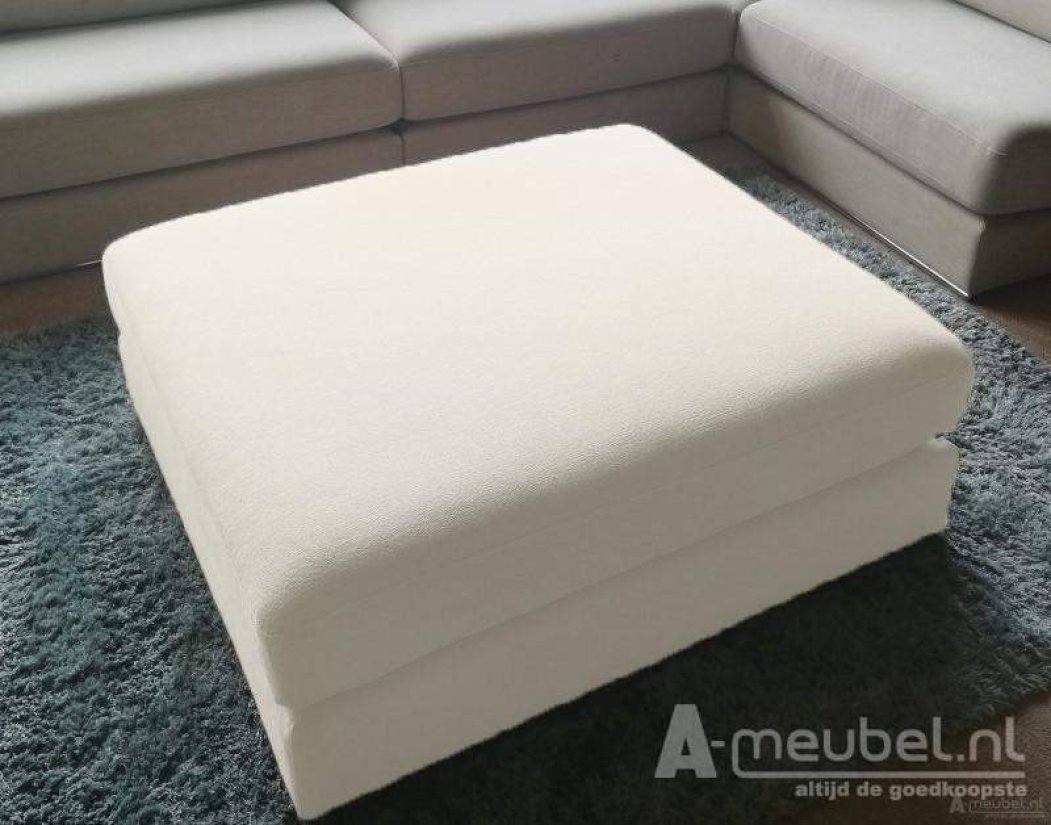Amersfoort Pouffe 113x103cm Wit – A-meubel