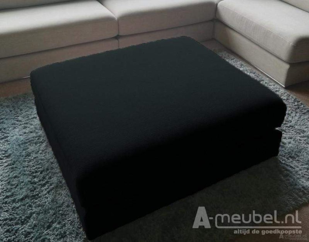 Amersfoort Pouffe 113x103cm Zwart – A-meubel