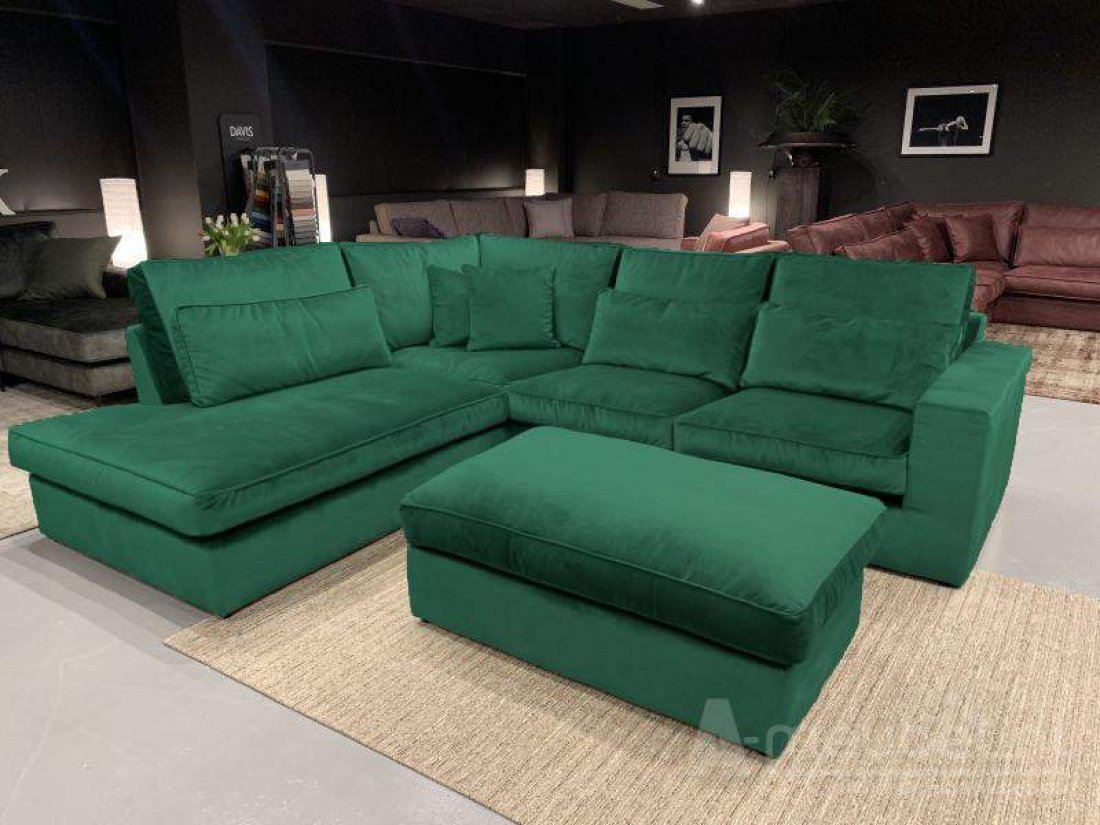 Hoekbank Leusden Groen – A-meubel