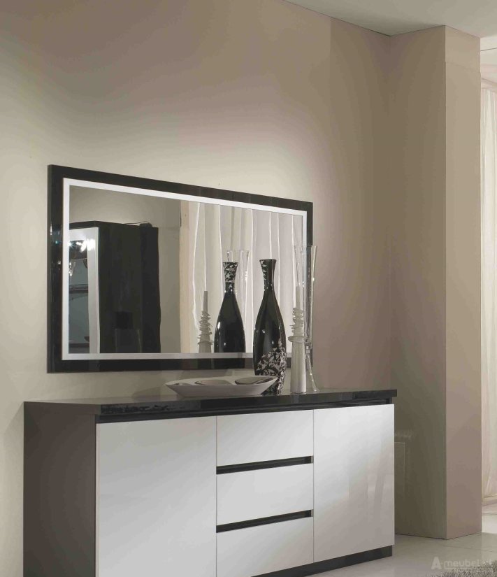 Rilland Spiegel Zwart Wit 180cm – A-meubel
