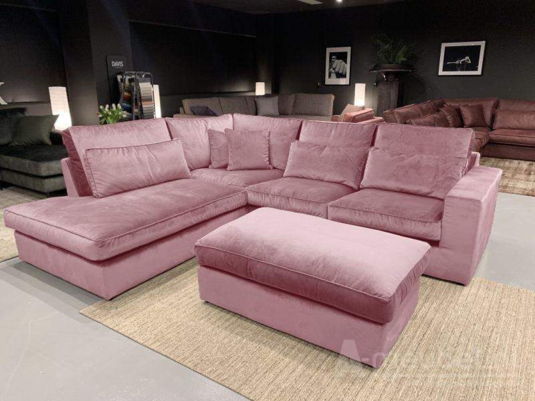 Hoekbank Leusden Roze – A-meubel