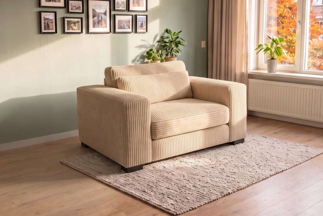 Loveseat Almere Loveseat in beige – foto 2 – A-meubel