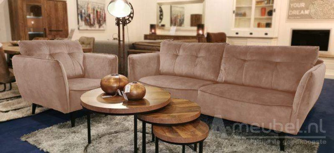 Akker Bankstel Beige – A-meubel