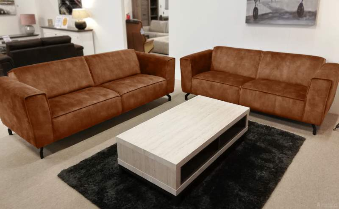 Bankstel Wolvega Cognac – A-meubel