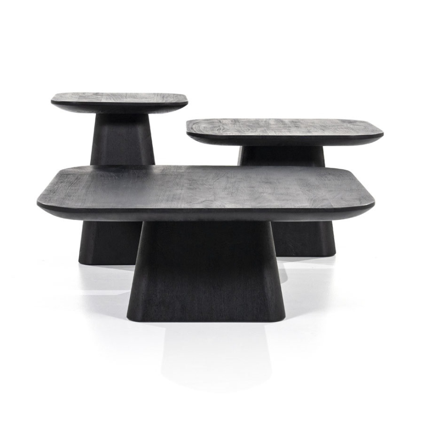 Bijzettafel Aron Vierkant - Zwart - 95766 60cm – foto 4 – A-meubel