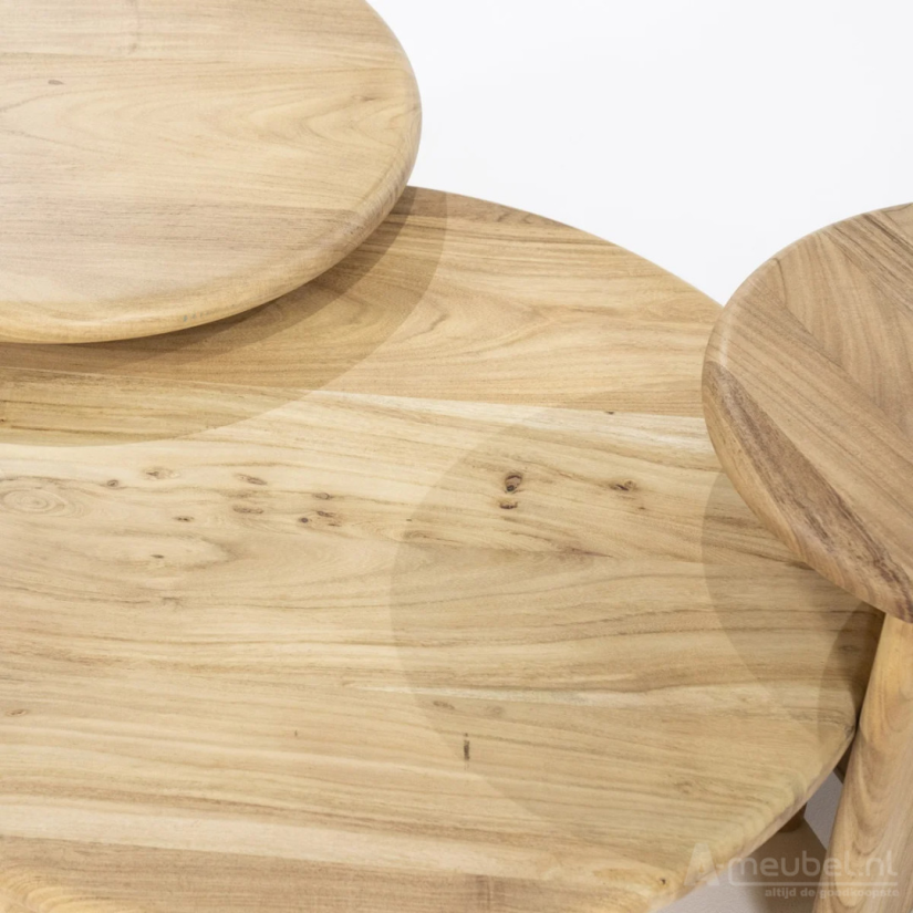 Bijzettafel Leoti Groot - Naturel - 240111 80cm – foto 5 – A-meubel