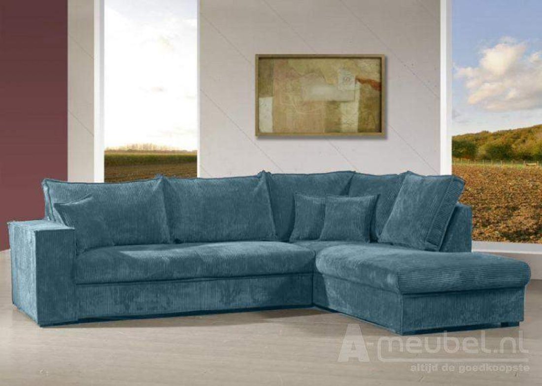 Afferden Longchair Blauw – A-meubel