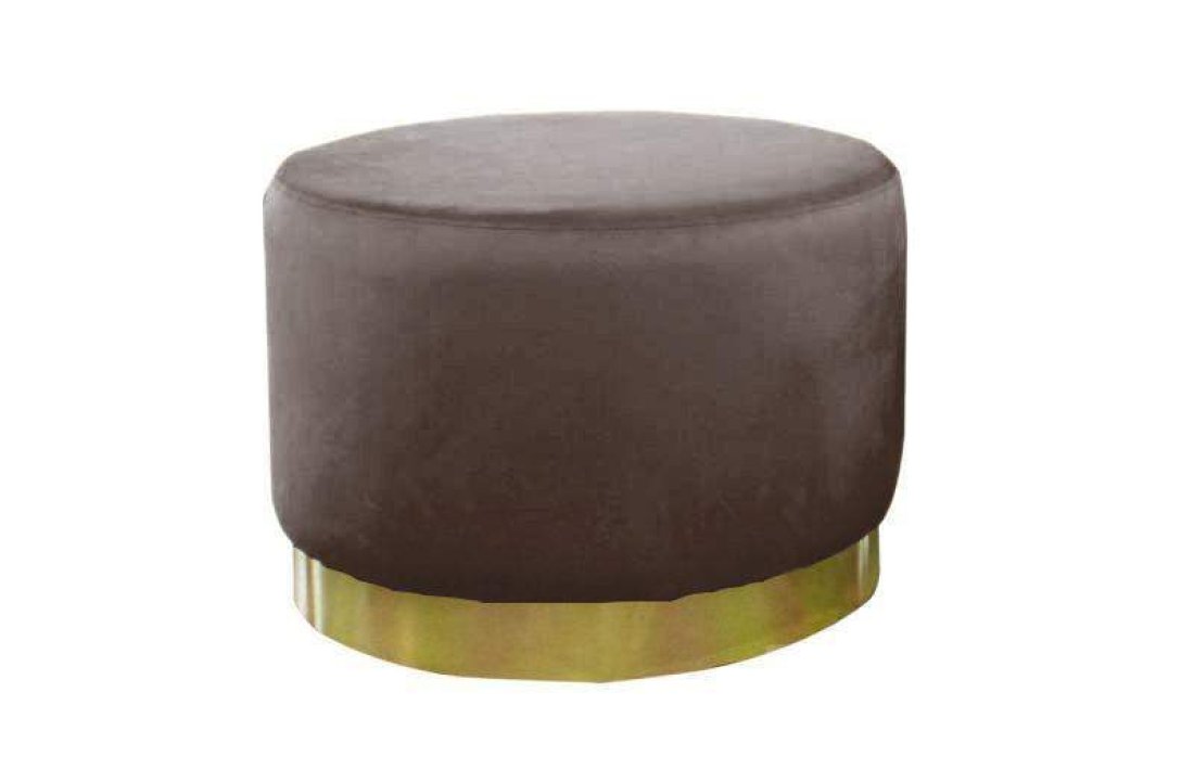 Poef Lexmond 60x45cm met spiegelrand Bruin – A-meubel