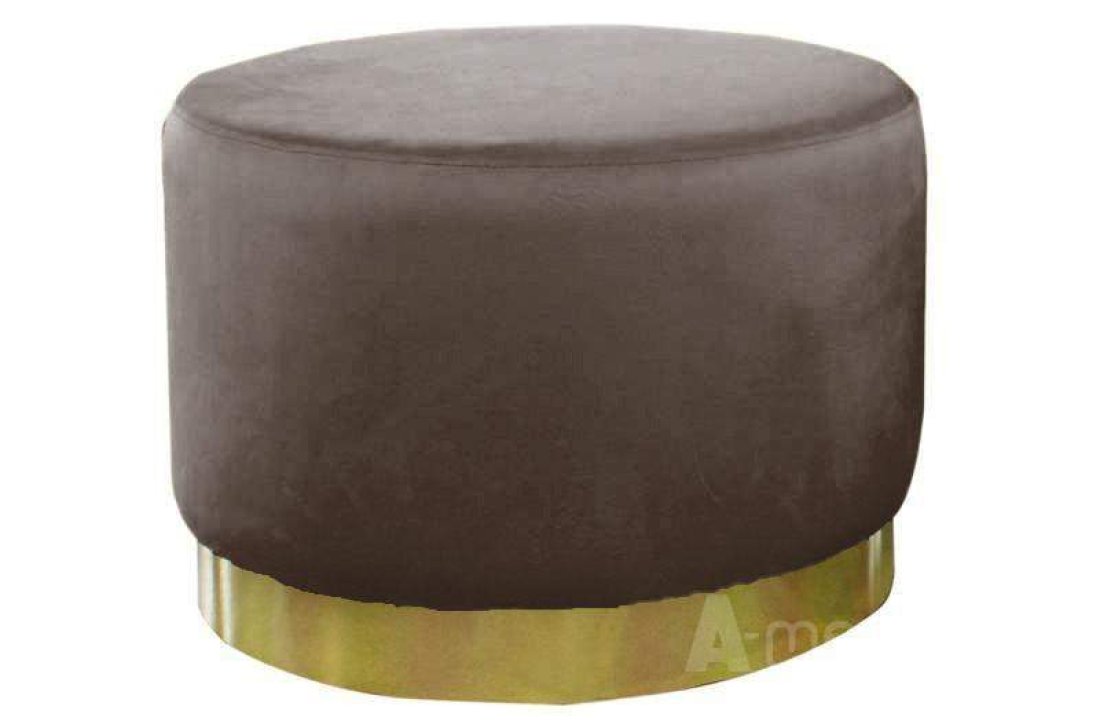 Poef Lexmond 80x47cm met spiegelrand Bruin – A-meubel